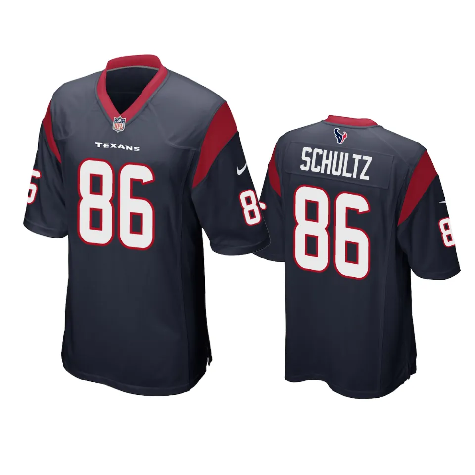 Dalton Schultz Houston Texans Navy Game Jersey 1 texans dalton schultz game navy jersey
