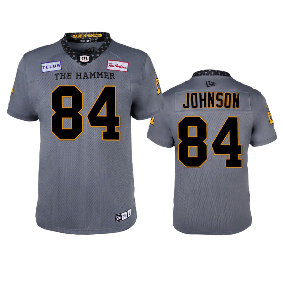 Hamilton Tiger-Cats Anthony Johnson Grey Replica Jersey - Men's 1 tiger cats anthony johnson grey replica jersey
