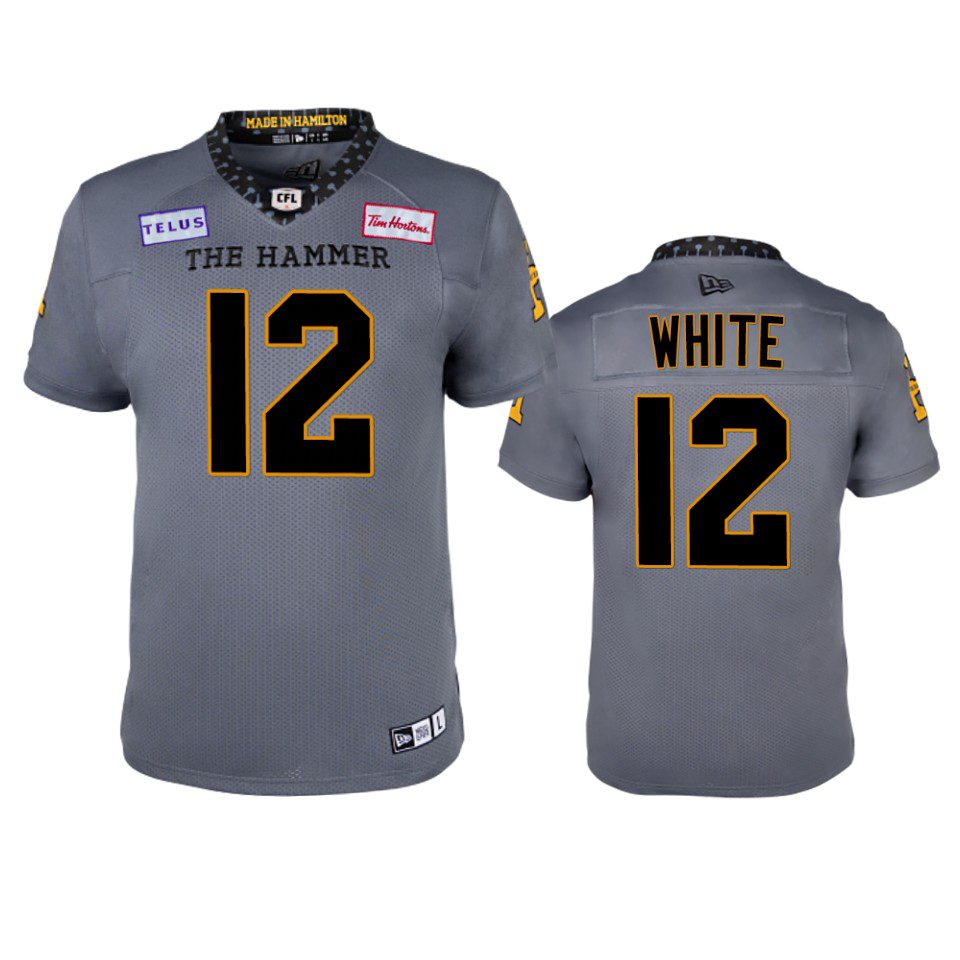 Hamilton Tiger-Cats Tim White Grey Replica Jersey - Men's 1 tiger cats tim white grey replica jersey