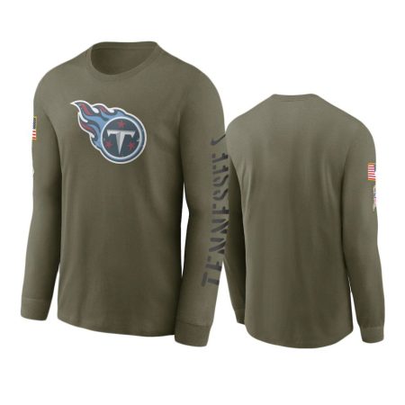 Tennessee Titans Olive 2022 Salute To Service Long Sleeve T-Shirt