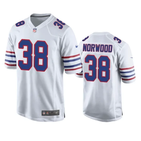 Buffalo Bills Tre Norwood White Alternate Jersey