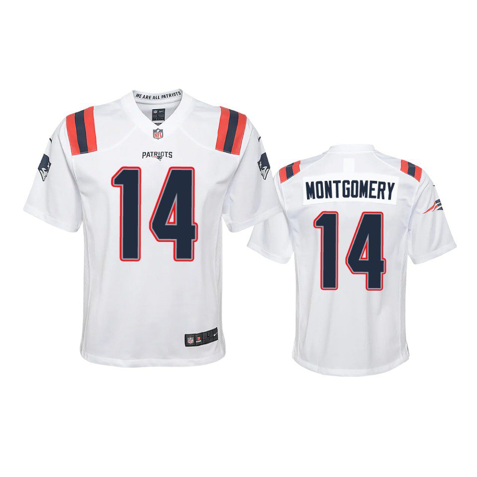 Youth Patriots Ty Montgomery White Game Jersey 1 ty montgomery game youth white jersey