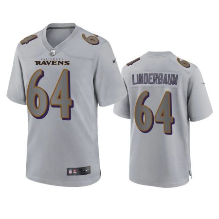 Baltimore Ravens Tyler Linderbaum Gray Atmosphere Fashion Game Jersey