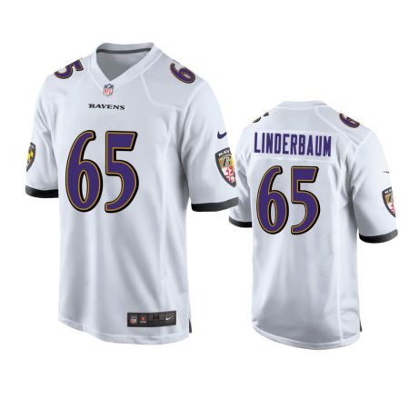 Baltimore Ravens Tyler Linderbaum White 2022 NFL Draft Game Jersey