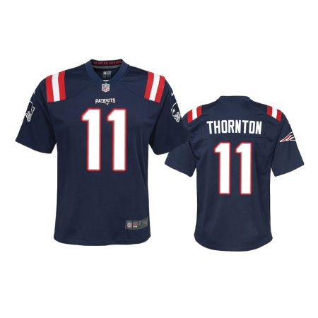 Youth Patriots Tyquan Thornton Navy Game Jersey
