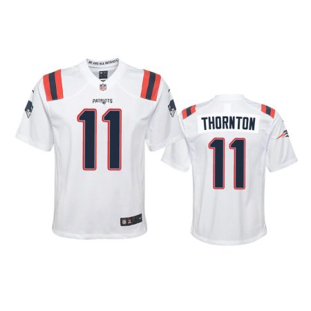 Youth Patriots Tyquan Thornton White Game Jersey