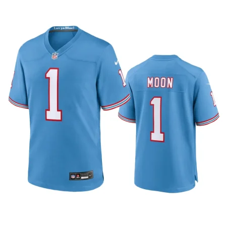 Tennessee Titans Warren Moon Light Blue Oilers Throwback Game Jersey
