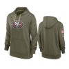 Women's San Francisco 49ers Olive 2022 Salute to Service Performance Hoodie 2 women 49ers olive 2022 salute to service hoodie