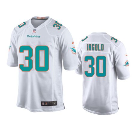 Youth Miami Dolphins Alec Ingold White Game Jersey