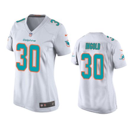 Women's Miami Dolphins Alec Ingold White Game Jersey