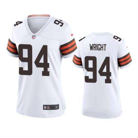 Women's Cleveland Browns Alex Wright White Game Jersey