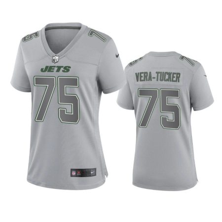 Women's New York Jets Alijah Vera-Tucker Gray Atmosphere Fashion Game Jersey