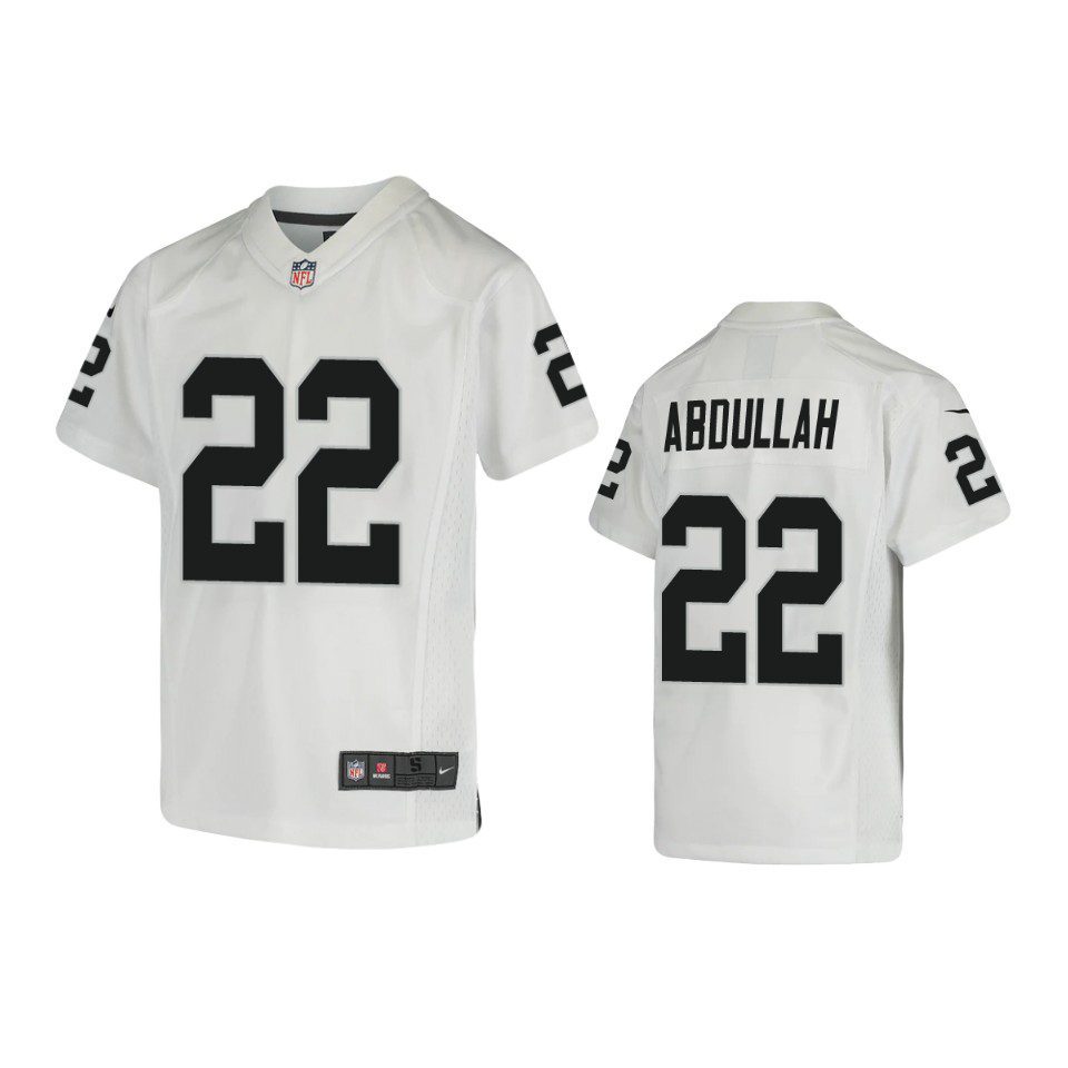 Youth Las Vegas Raiders Ameer Abdullah White Game Jersey 1 women ameer abdullah raiders game white jersey 0a