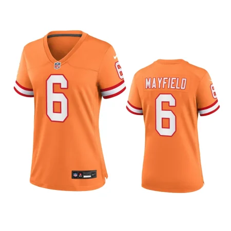 Women's Tampa Bay Buccaneers Baker Mayfield Orange Throwback Game Jersey