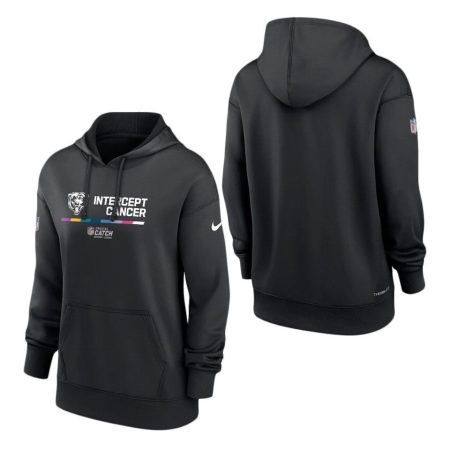 Women's Chicago Bears Black 2022 NFL Crucial Catch Therma Pullover Hoodie