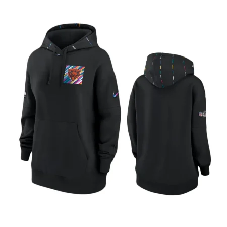 Women's Chicago Bears Black 2023 NFL Crucial Catch Club Hoodie