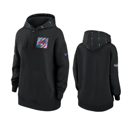 Women's Buffalo Bills Black 2023 NFL Crucial Catch Club Hoodie
