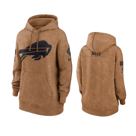 Women's Buffalo Bills Brown 2023 Salute to Service Hoodie