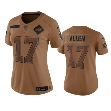 Women's Buffalo Bills Josh Allen Brown 2023 Salute To Service Limited Jersey