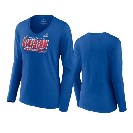 Women's Buffalo Bills Royal 2022 AFC East Division Champions Divide Conquer T-Shirt