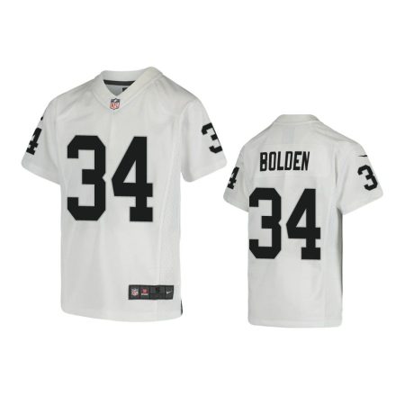 Youth Las Vegas Raiders Brandon Bolden White Game Jersey
