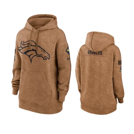 Women's Denver Broncos Brown 2023 Salute to Service Hoodie