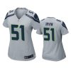 women bruce irvin seahawks game gray jersey