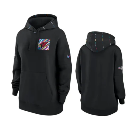 Women's Arizona Cardinals Black 2023 NFL Crucial Catch Club Hoodie