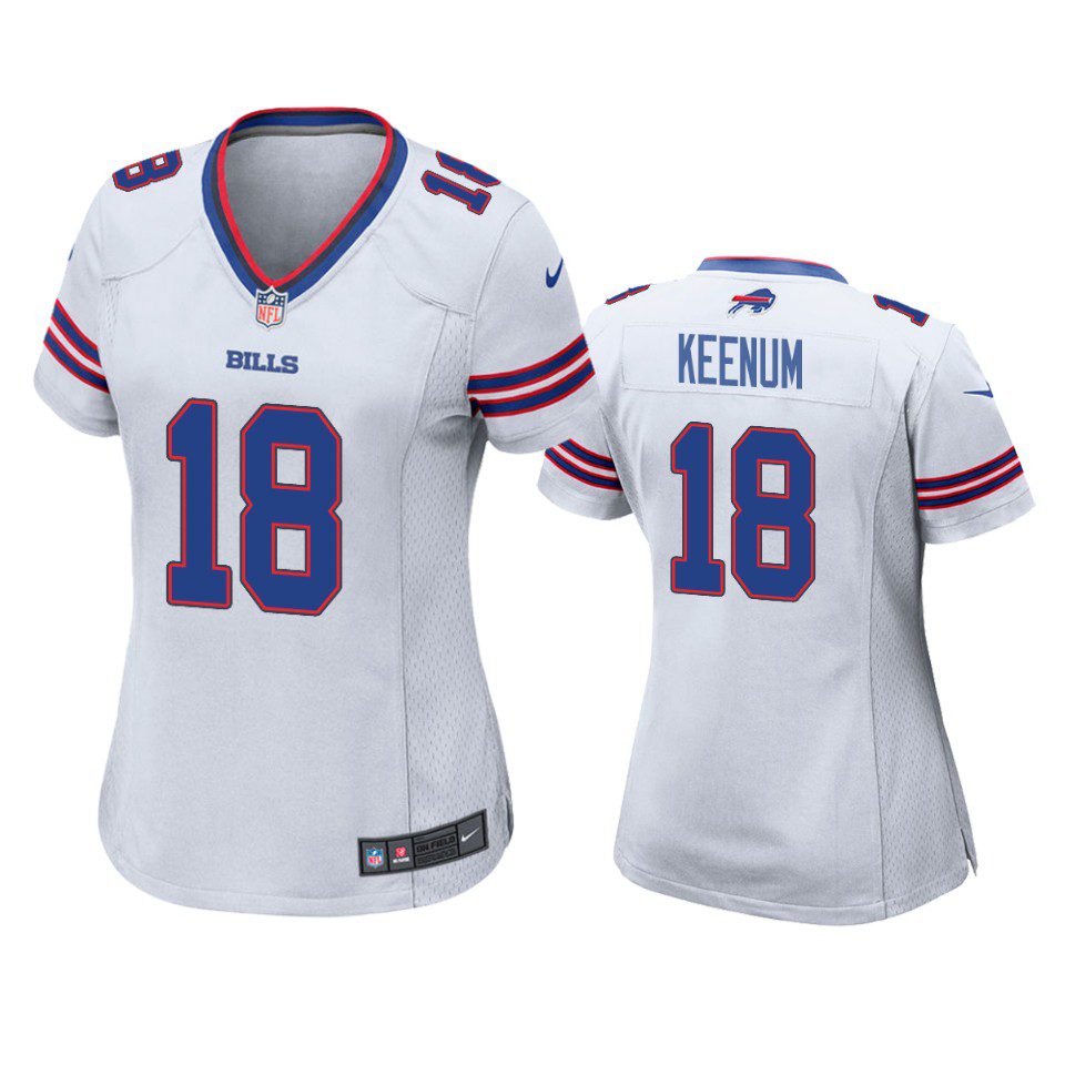 Women's Buffalo Bills Case Keenum White Game Jersey 1 women case keenum bills white game jersey