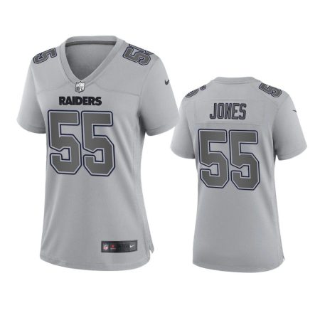 Women's Las Vegas Raiders Chandler Jones Gray Atmosphere Fashion Game Jersey