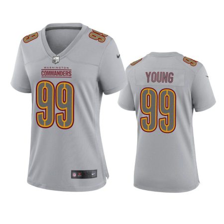 Women's Washington Commanders Chase Young Gray Atmosphere Fashion Game Jersey