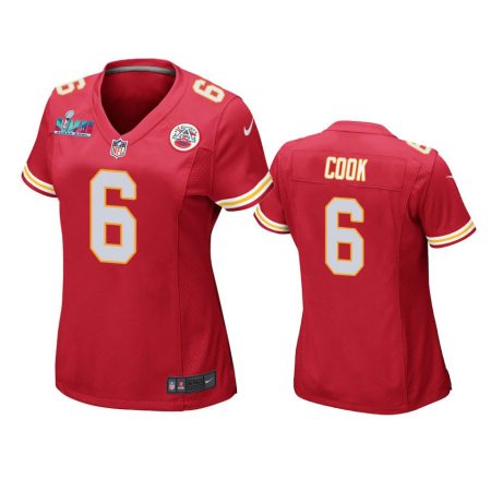 Women's Kansas City Chiefs Bryan Cook Red Super Bowl LVII Game Jersey