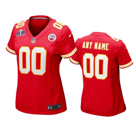 Women Kansas City Chiefs Custom Red Super Bowl LVII Game Jersey