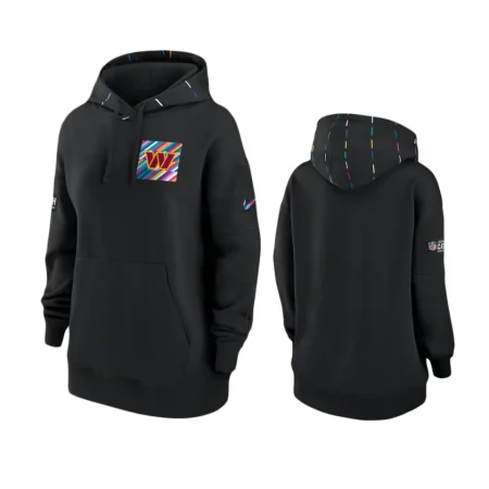 Women's Washington Commanders Black 2023 NFL Crucial Catch Club Hoodie