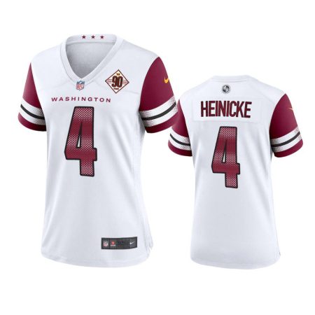 Women's Washington Commanders Taylor Heinicke White 90th Anniversary Game Jersey
