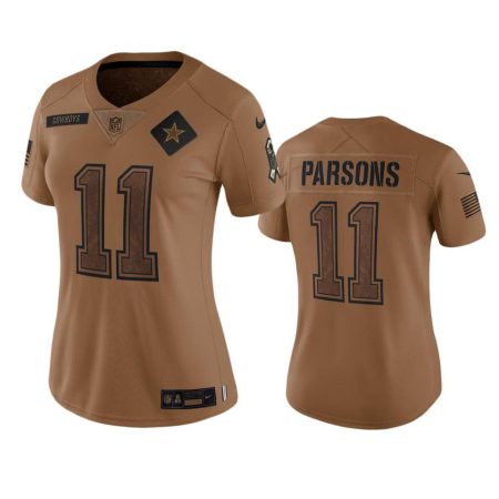 Women's Dallas Cowboys Micah Parsons Brown 2023 Salute To Service Limited Jersey