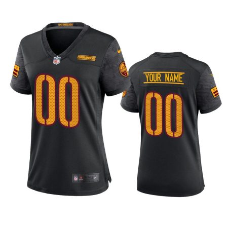 Women's Washington Commanders Custom Black Alternate Game Jersey