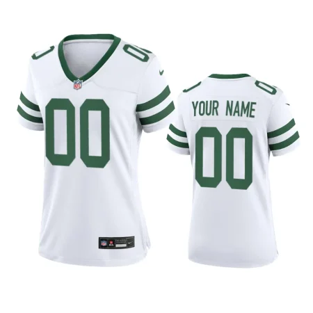 Women's New York Jets Custom White Legacy Game Jersey