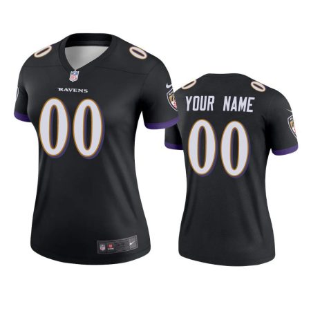 Baltimore Ravens Custom Black Legend Jersey - Women's