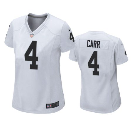 Women's Las Vegas Raiders Derek Carr White Game Jersey