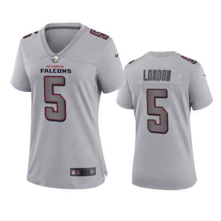 Women's Atlanta Falcons Drake London Gray Atmosphere Fashion Game Jersey