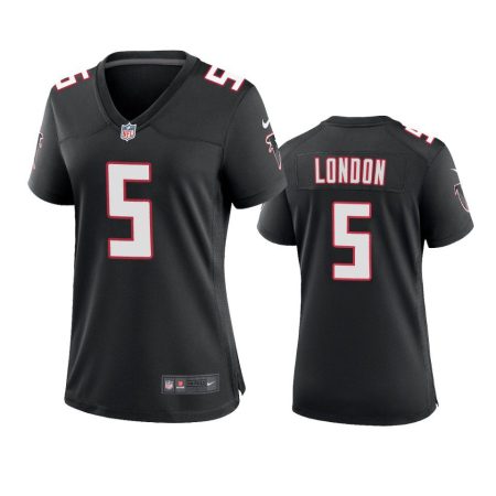 Women's Atlanta Falcons Drake London Black Throwback Game Jersey
