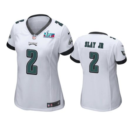 Women's Philadelphia Eagles Darius Slay Jr White Super Bowl LVII Game Jersey