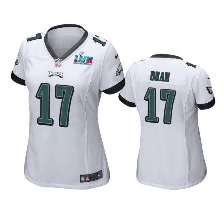 Women's Philadelphia Eagles Nakobe Dean White Super Bowl LVII Game Jersey