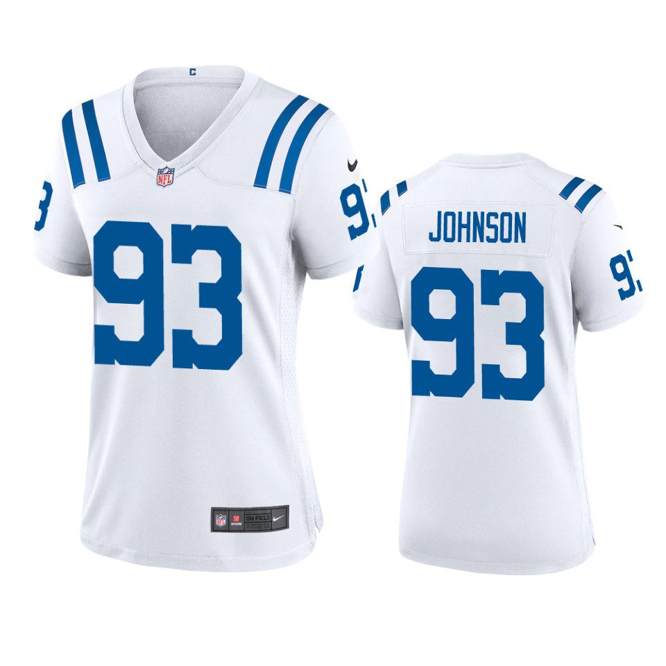 Women's Indianapolis Colts Eric Johnson White Game Jersey 1 women eric johnson colts game white jersey