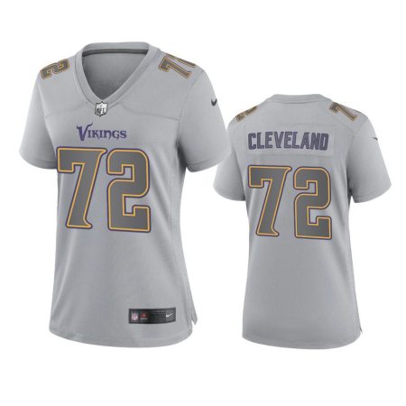 Women's Minnesota Vikings Ezra Cleveland Gray Atmosphere Fashion Game Jersey