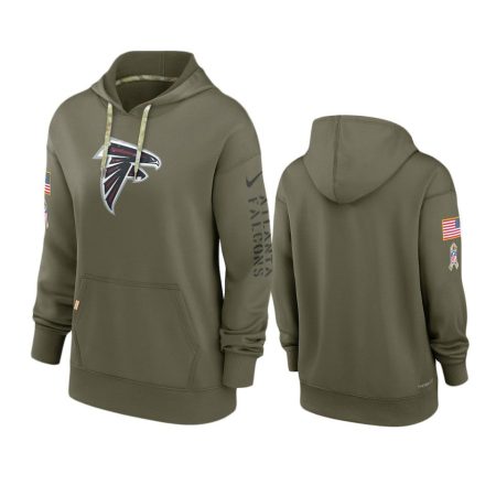 Women's Atlanta Falcons Olive 2022 Salute to Service Performance Hoodie