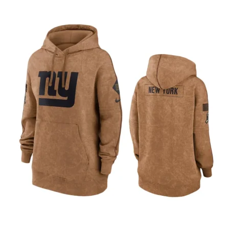 Women's New York Giants Brown 2023 Salute to Service Hoodie