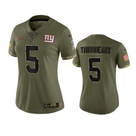 Women's New York Giants Kayvon Thibodeaux Olive 2022 Salute To Service Limited Jersey