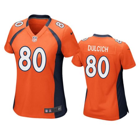 Women's Denver Broncos Greg Dulcich Orange Game Jersey